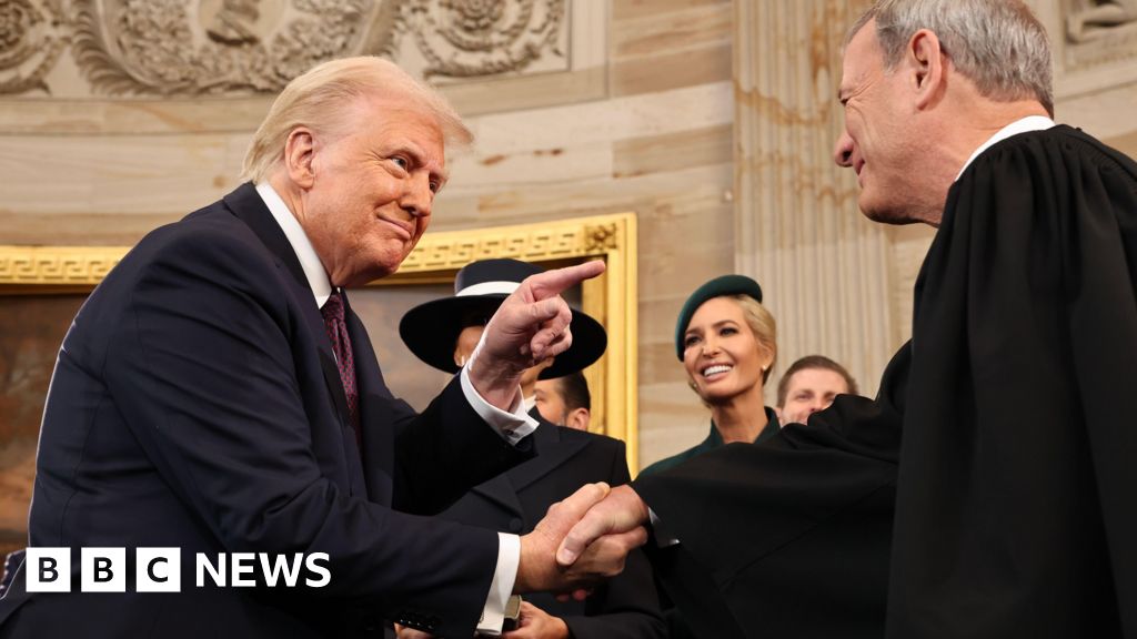 Watch: Church, tea and swearing in - Trump's inauguration day so far