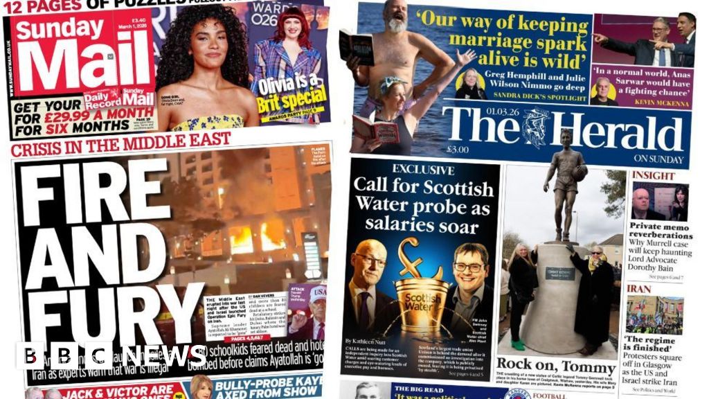 Scotland's papers: Middle East crisis and Scottish Water probe call