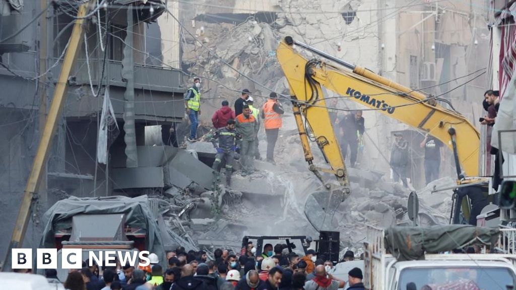 Central Beirut residential building hit by massive Israeli strikes