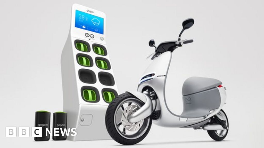 Electric scooter with swappable batteries hits market BBC News