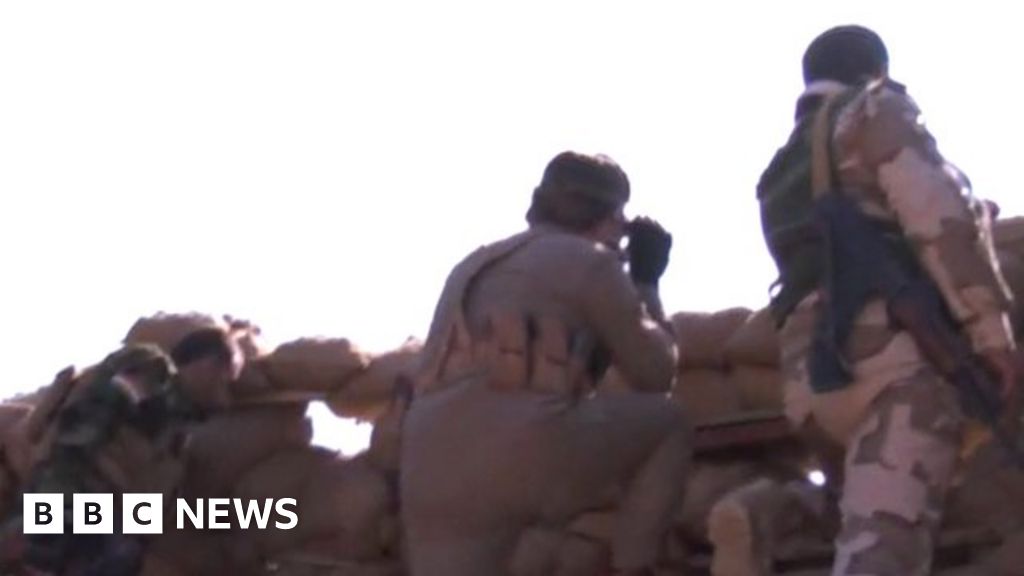 Battle for Sinjar: 'There are snipers. We need to be careful' - BBC News