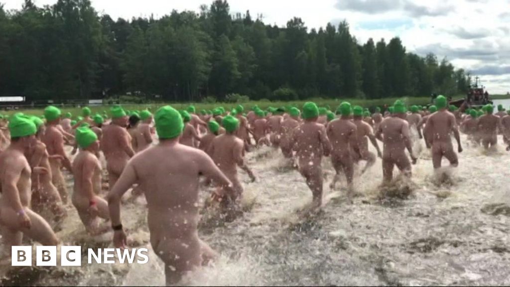 Finland naked swimmers bid for biggest skinny dip record
