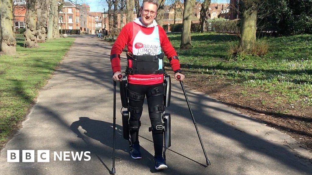 Paralysed Man To Walk London Marathon Wearing Exoskeleton Suit Bbc News 