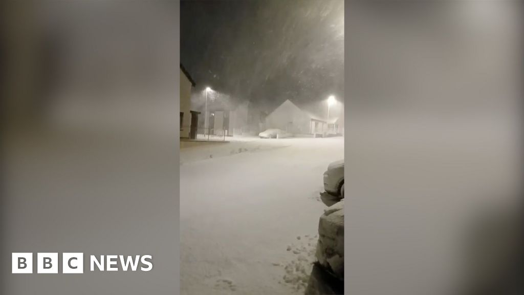 Thundersnow captured in Storm Goretti in Pembrokeshire.