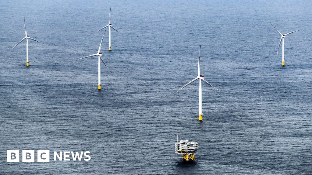 aerial-footage-shows-offshore-wind-farm-in-north-sea-bbc-news