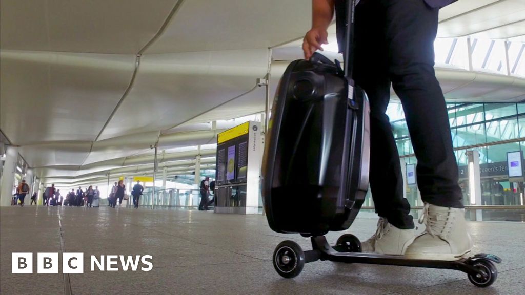 The suitcase with a builtin scooter and other travel tech BBC News