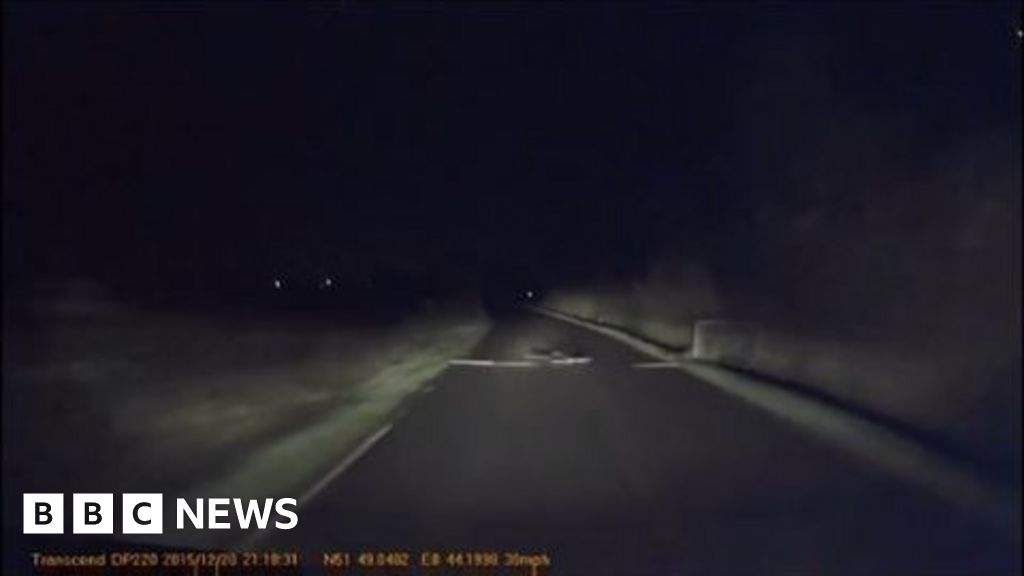 Tiptree road debris Motorist films moment his car was damaged BBC News