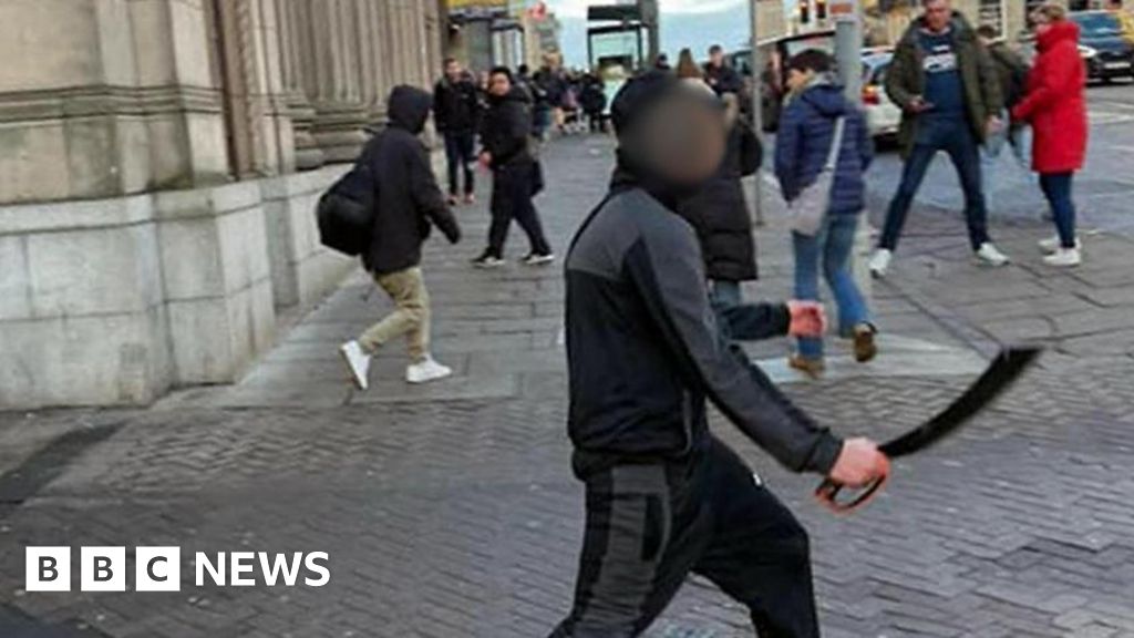 Arrests after youth pictured with machete in central Edinburgh