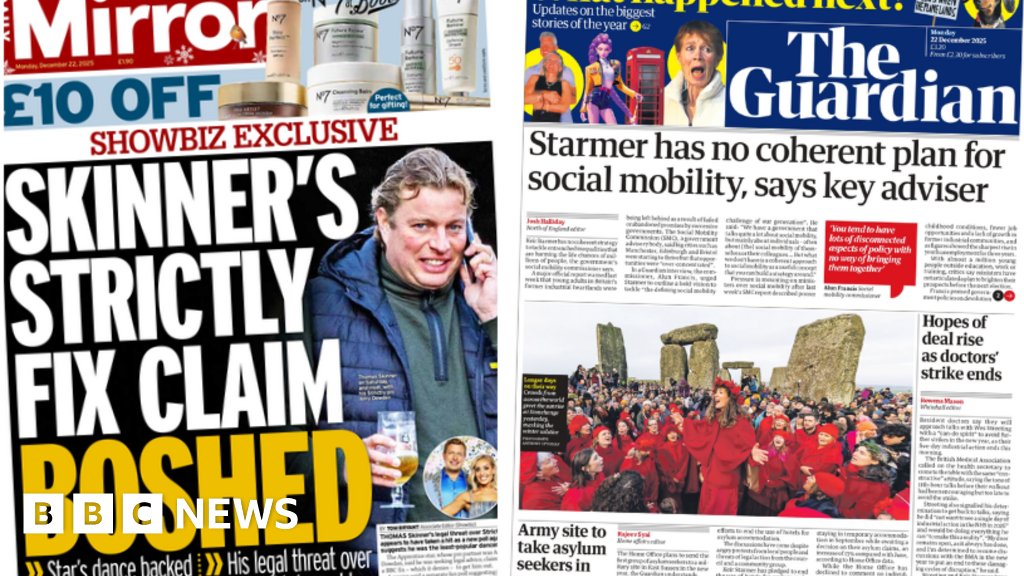 The Papers: 'No coherent plan for social mobility' and Strictly fix claim 'boshed'