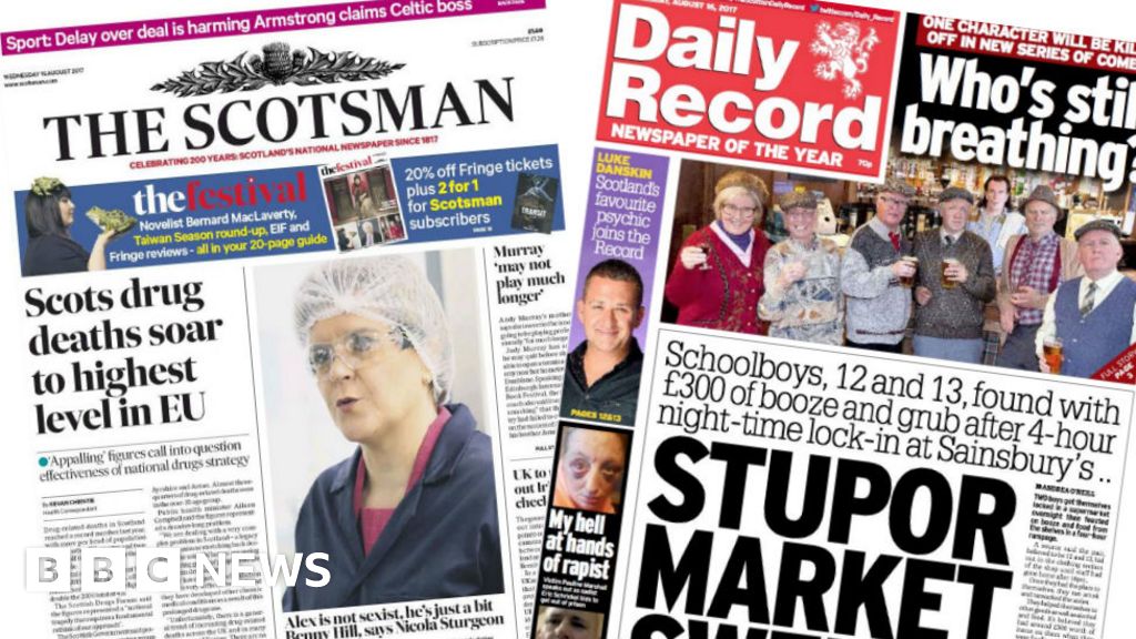 Scotlands Papers Drug Deaths Highest In Eu Bbc News