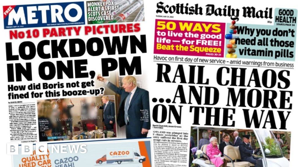 Scotland S Papers Pm Under Fire After Leaked Lockdown Party Photos Bbc News