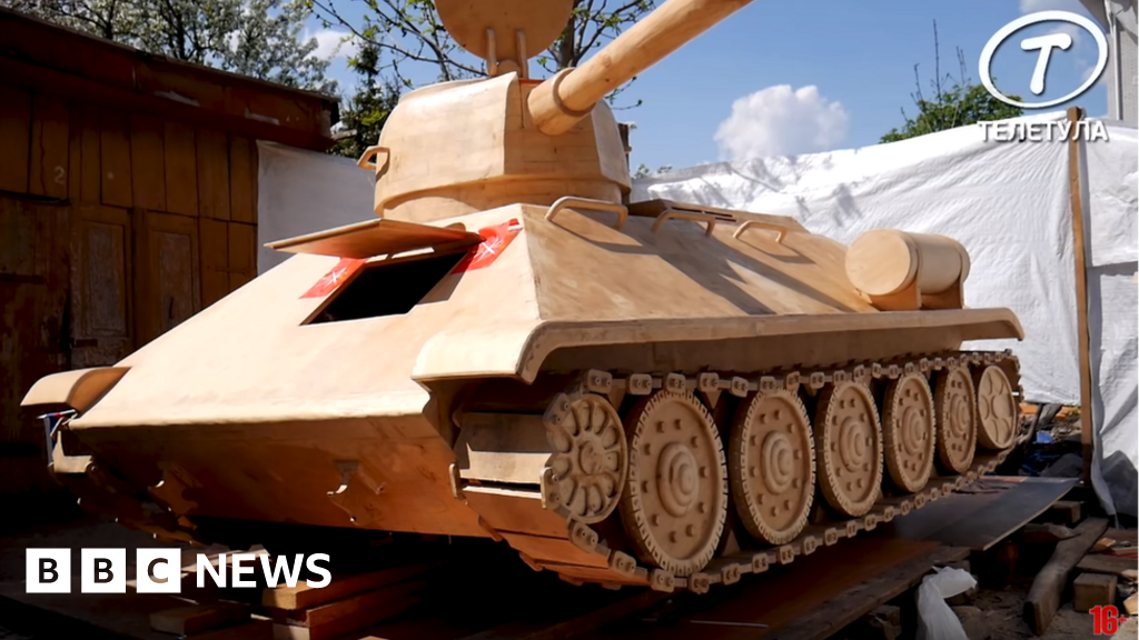 Как сделать самодельный танк Tajik carpenter makes full-size wartime tank - BBC News