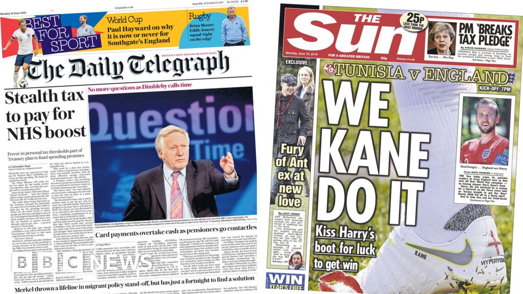 Newspaper Headlines Pm Under Fire For Brexit Dividend Claim And We Kane Do It 9478