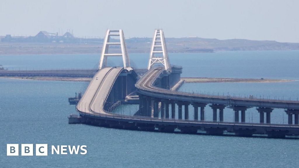Russian tanker hit in attack near Crimea - BBC News