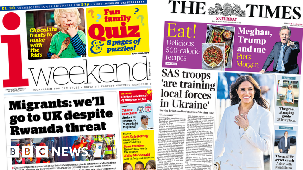 Newspaper headlines: Rwanda plan ‘will fail’ and ‘SAS train Kyiv forces’
