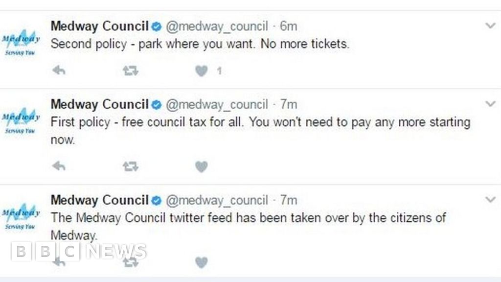 medway-council-twitter-hackers-announce-end-to-council-tax-bbc-news