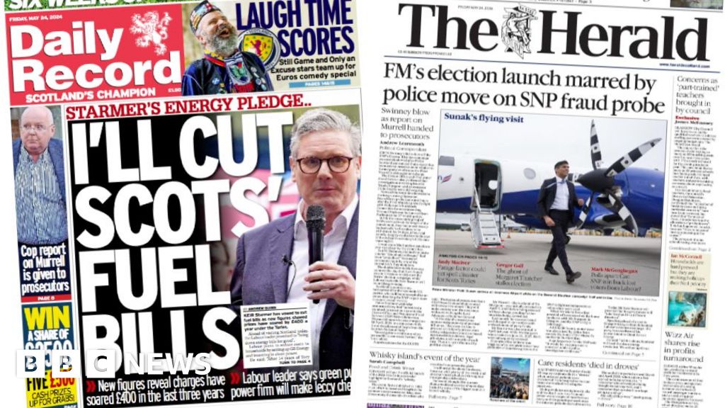 Scotland's papers: Energy bills pledge and SNP fraud probe move