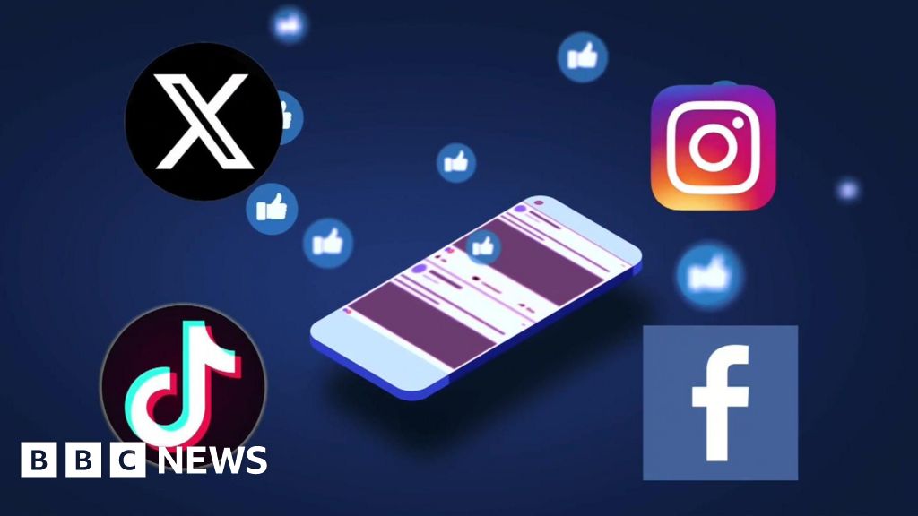 Different social media logos like TikTok, Facebook, Instagram and X, formally known as Twitter