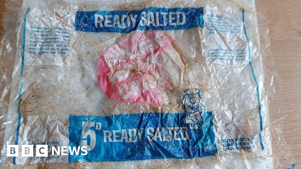 Norfolk beach walker finds crisp packet from 1960s