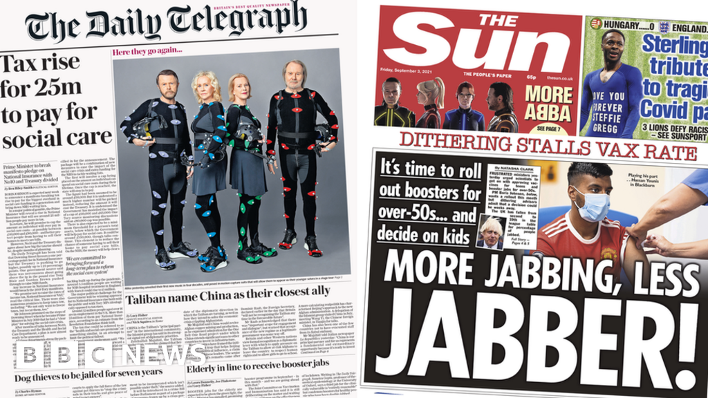 The Papers: 'Tax rise for 25m' and 'dithering' over boosters