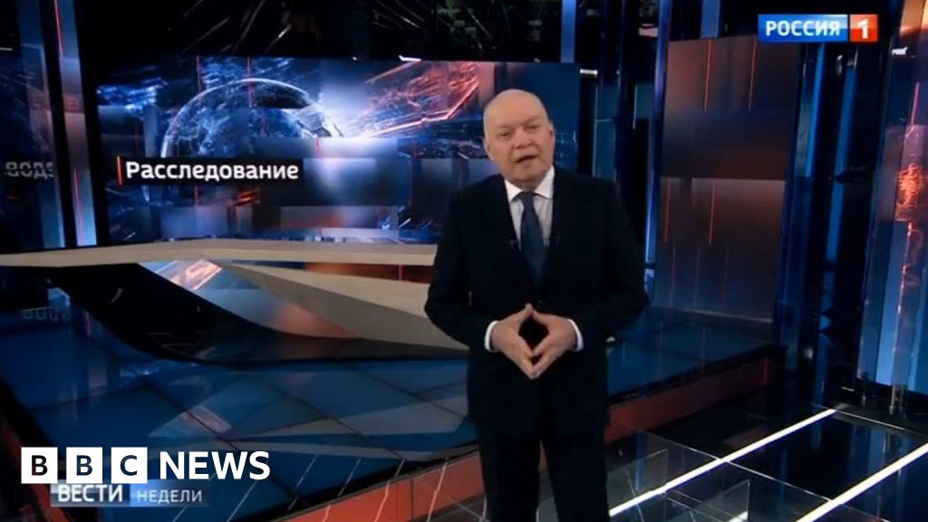 Russian state media blames Ukraine and West for attack