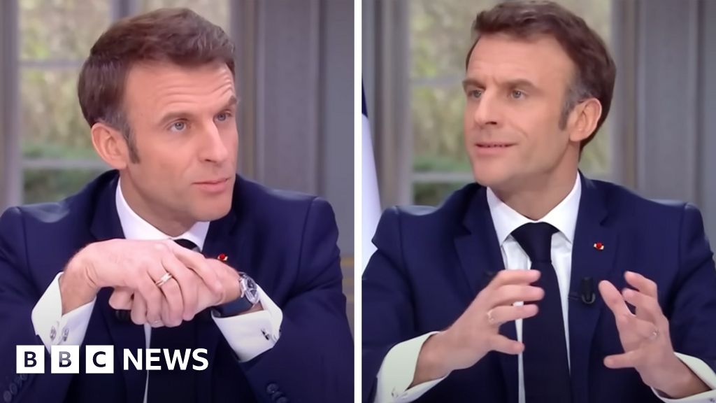 Protestos na França: Macron tira relógio de luxo durante entrevista na TV