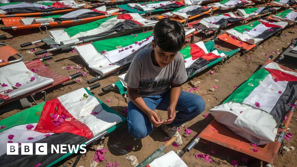 Mass funeral in Gaza for 112 Palestinians killed in 2023 Israeli strike – BBC  www.bbc.com
