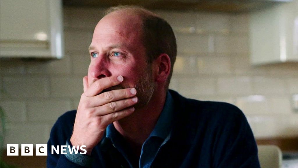 William visibly moved as widow tells of husband's suicide