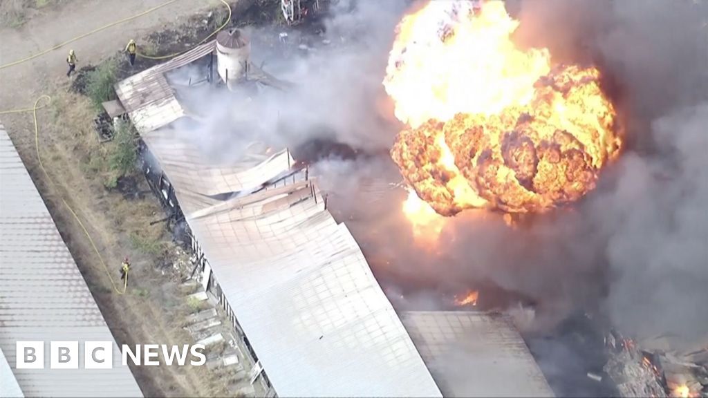 California winery blaze erupts in scorching fireballs