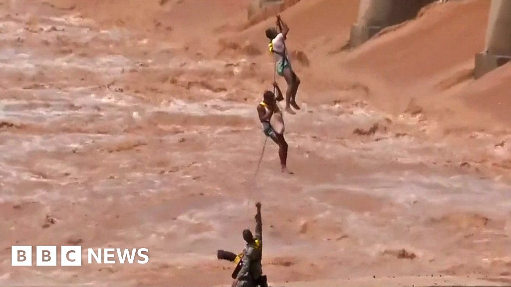 Fishermen rescued from flooded river in Jammu, northern India