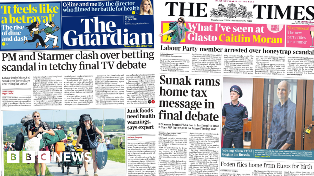How the front pages saw the BBC's election debate