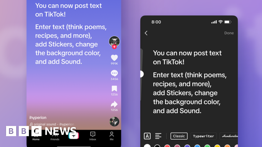 TikTok adds text-only posts as social media battle escalates