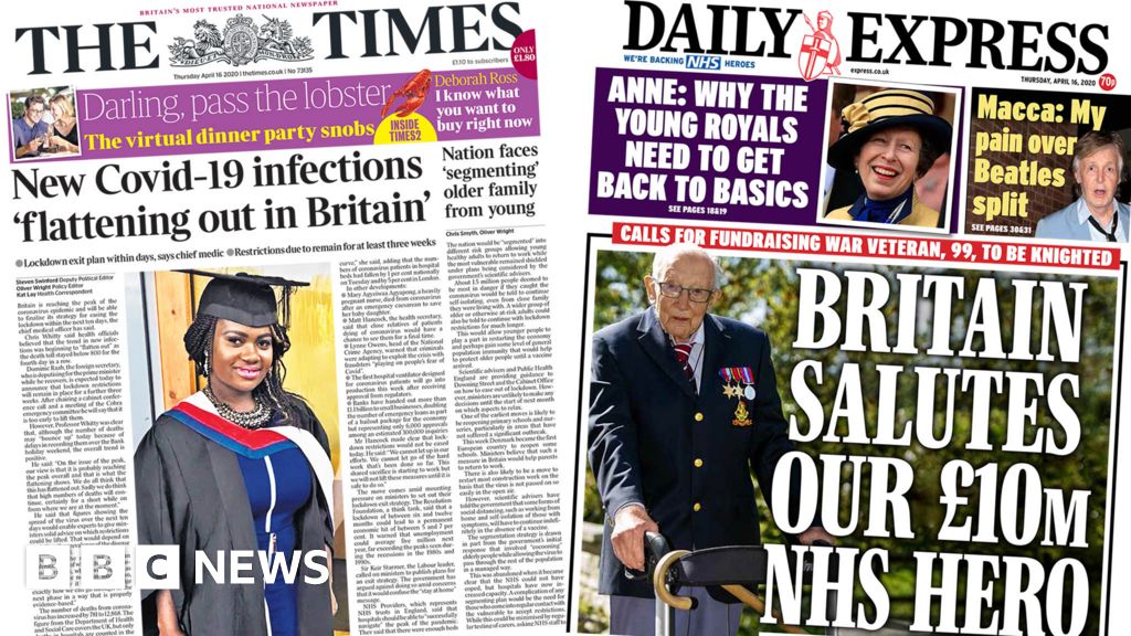 Newspaper Headlines Virus Nears Peak And Praise For Fundraising Hero