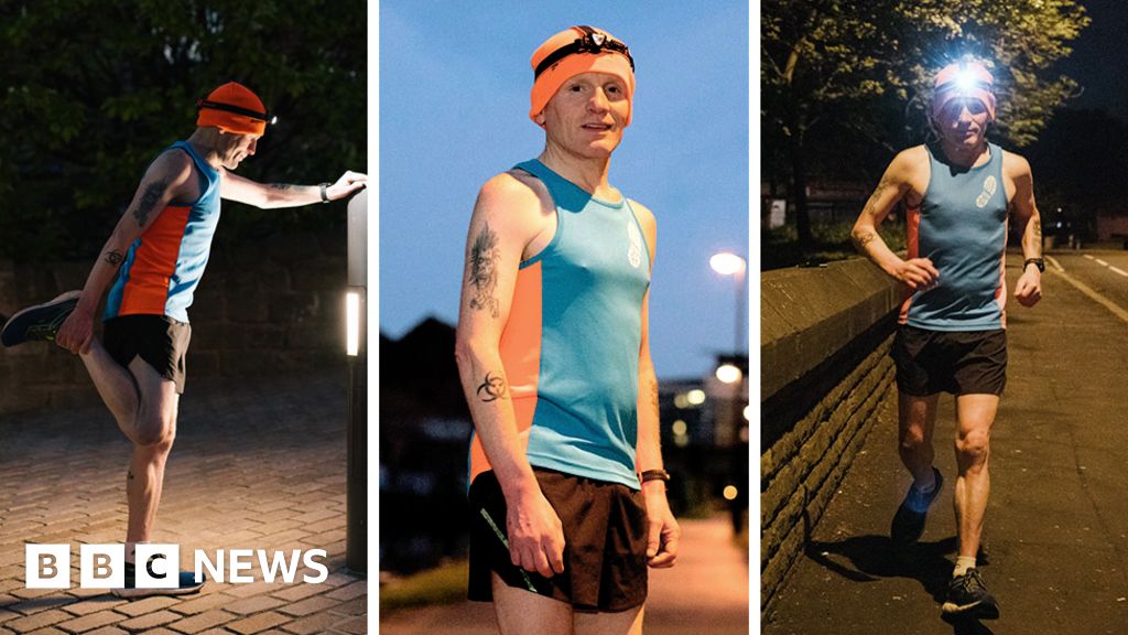Coronavirus: 'I run lockdown marathons in the dead of night' - BBC News