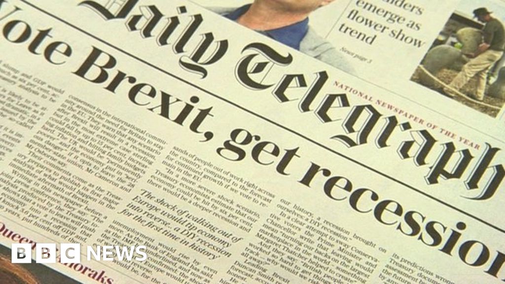 Treasure Says Brexit Would Plunge Uk Into Recession Bbc News