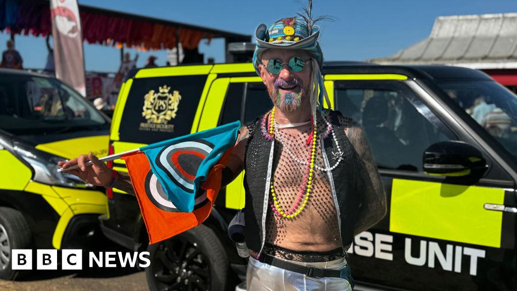 A man in a funky outfit.