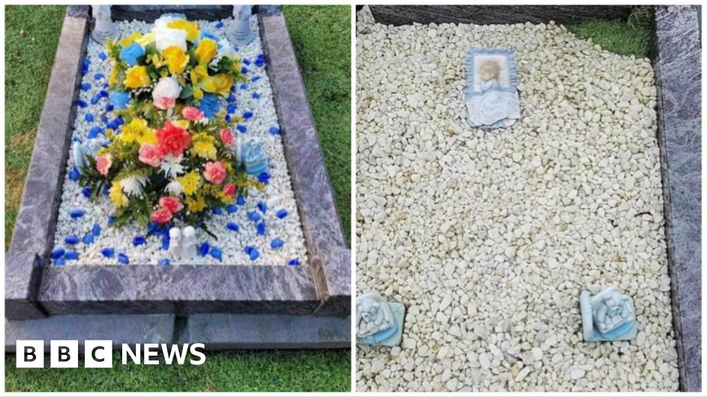 Families 'broken-hearted' after objects removed from children's graves