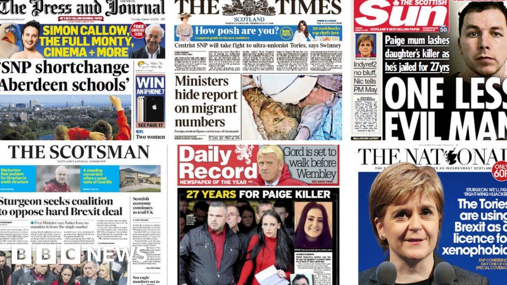 Scotland's papers: 'Monster' jailed and Marmite wars - BBC News