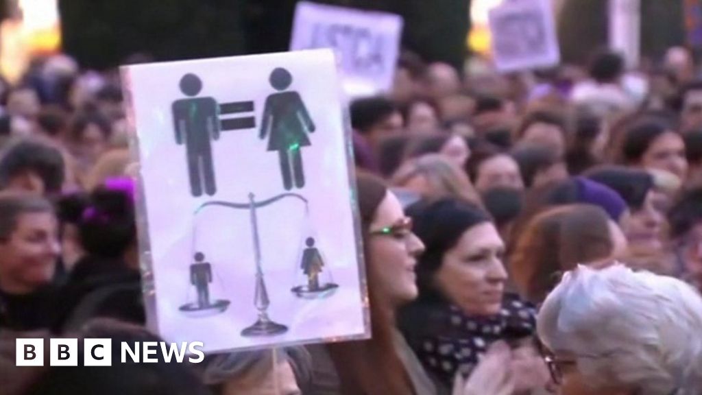 Spanish women call for gender equality BBC News