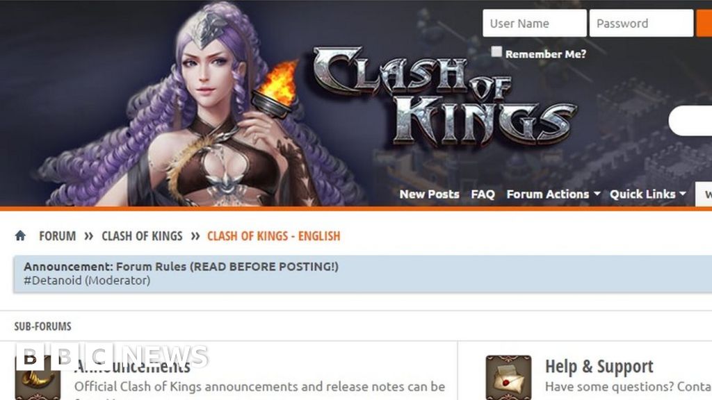 1.6m Clash of Kings forum accounts 'stolen' - BBC News