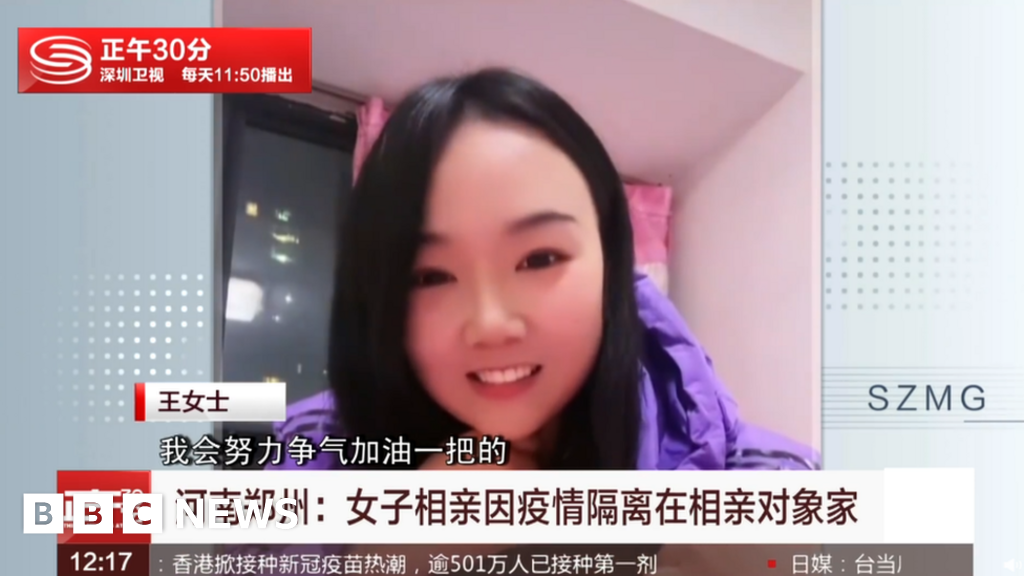 Covid-19: Chinese woman stuck in lockdown with blind date - BBC News