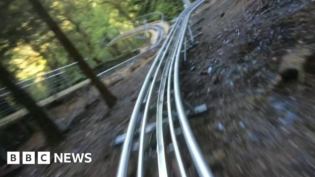 New toboggan run opens in Snowdonia BBC News