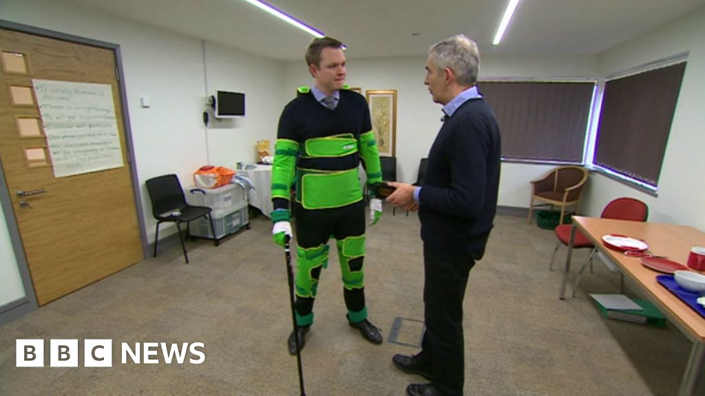Bodysuit simulates mobility issues for the elderly BBC News