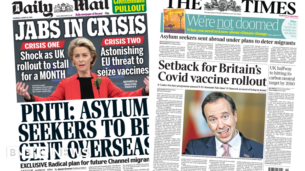 Newspaper Headlines Eu Will Grab Your Jabs And Tough Migrant Stance c News