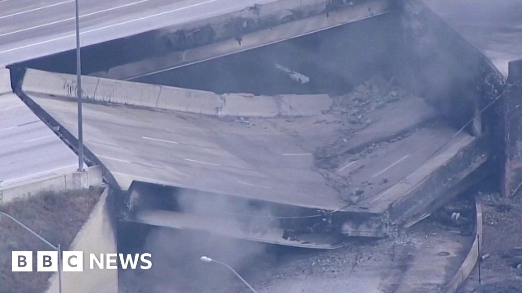 Philadelphia Interstate 95 freeway partially collapses following underpass fire
