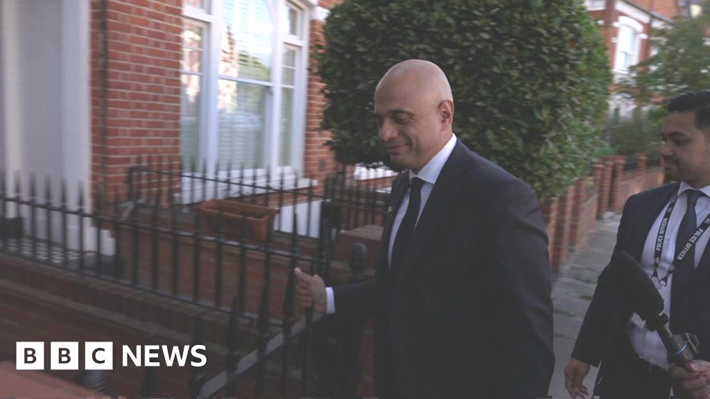 Sajid Javid seen after shock resignation