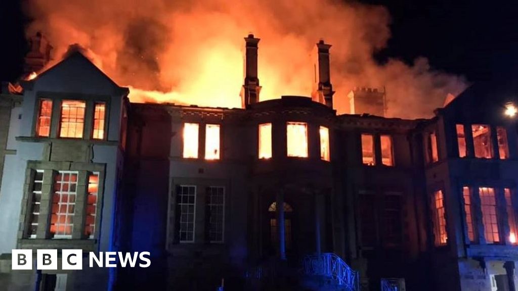 Scalesceugh hall: firefighters tackle blaze at mansion
