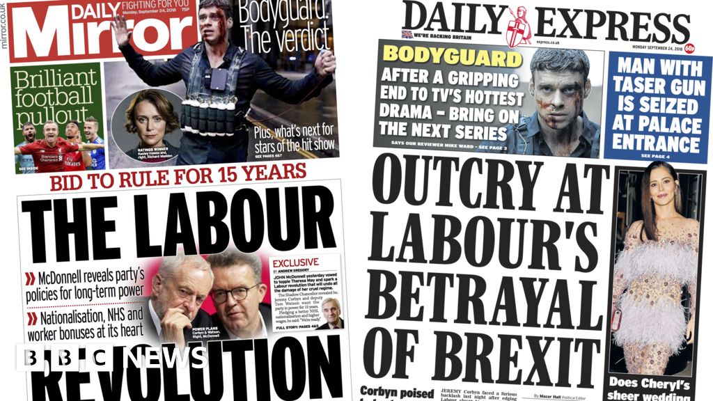 Front pages examine Labour Party conference