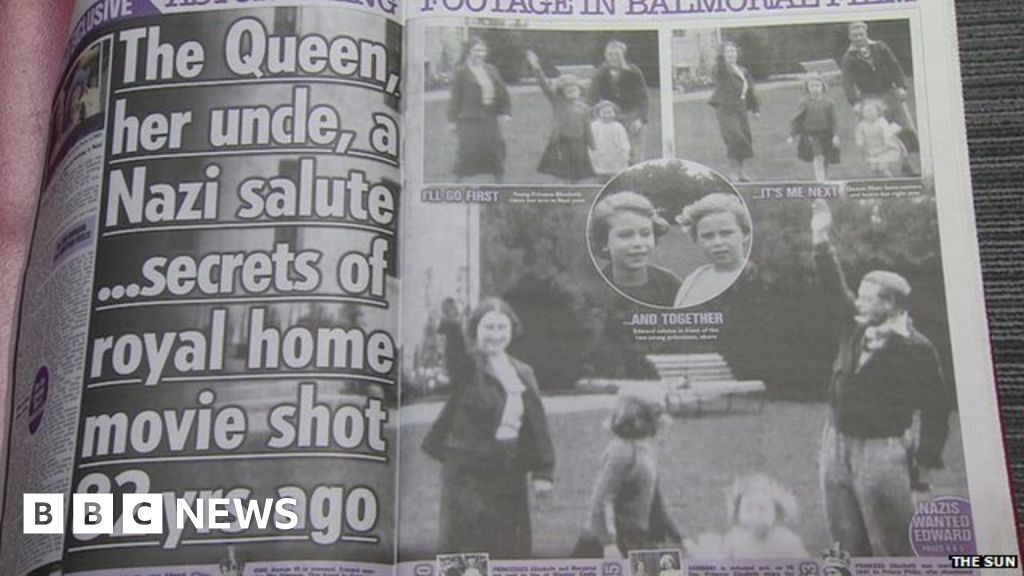 Queen Nazi Salute Film Sun Defends Publication Bbc News