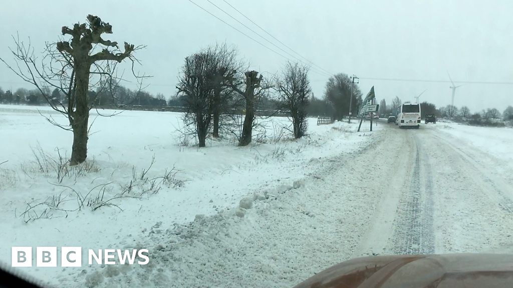 Part Of The A140 In Suffolk Is Closed After Snowdrifts BBC News Part Of The A140 In Suffolk Is Closed After Snowdrifts BBC News